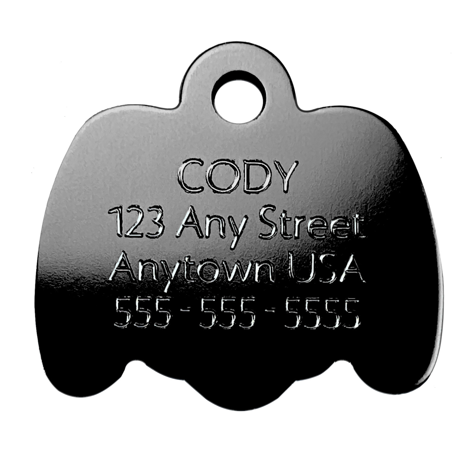 Custom Engraved Dog Tags Personalized Dog Collar Pet Tags Engraved BLACK PUPPY