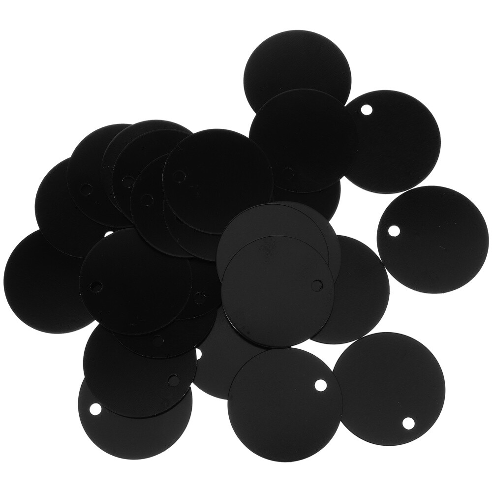 25PCS Aluminium Pet Tag Alloy Pets Blank Tag Puppy Traction Rope Pendant for DIY