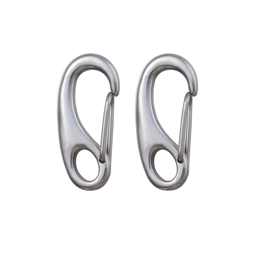 2 Pcs Stainless Steel Label Buckle Dog Tag Connector Clip for Clam