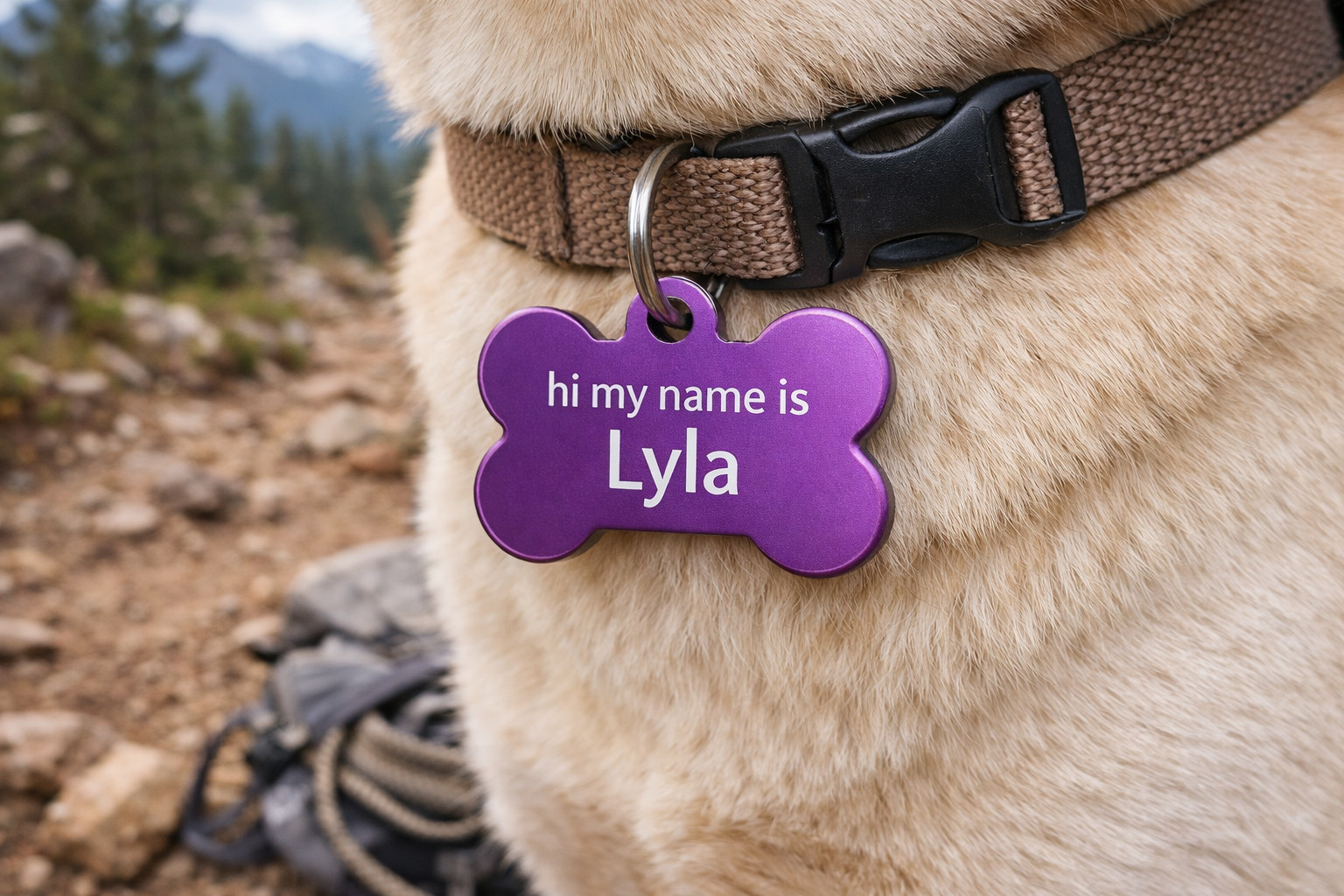 Custom Engraved Dog Tag_Personalized Pet ID_Deep Laser Engraving_Multiple Colors