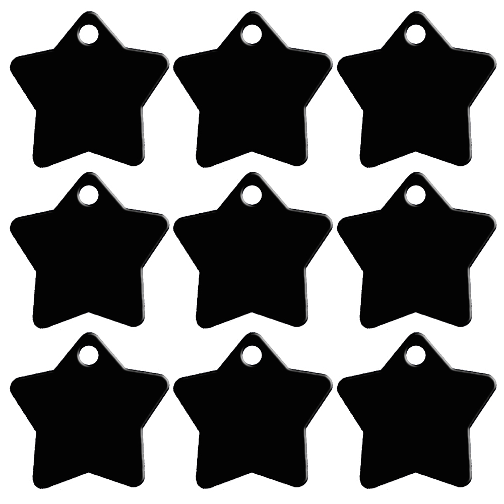 100pcs Wholesale Bulk STAR Pet Dog Cat Identification Name Tags Aluminum 9 Color
