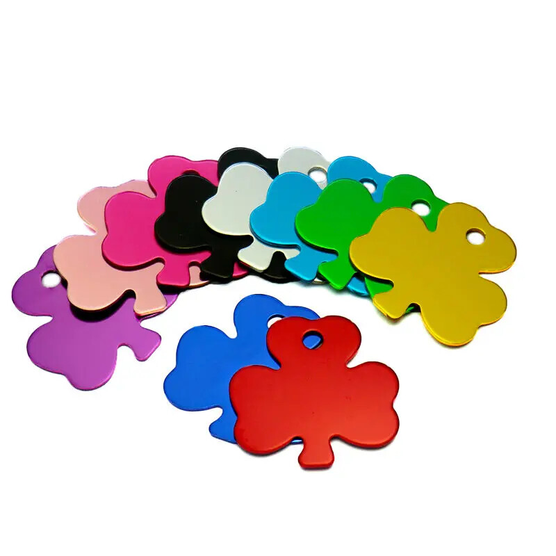 100Pcs Anodizing Aluminum Dog Tag Name Dog ID Tags Collar Customized Engraving