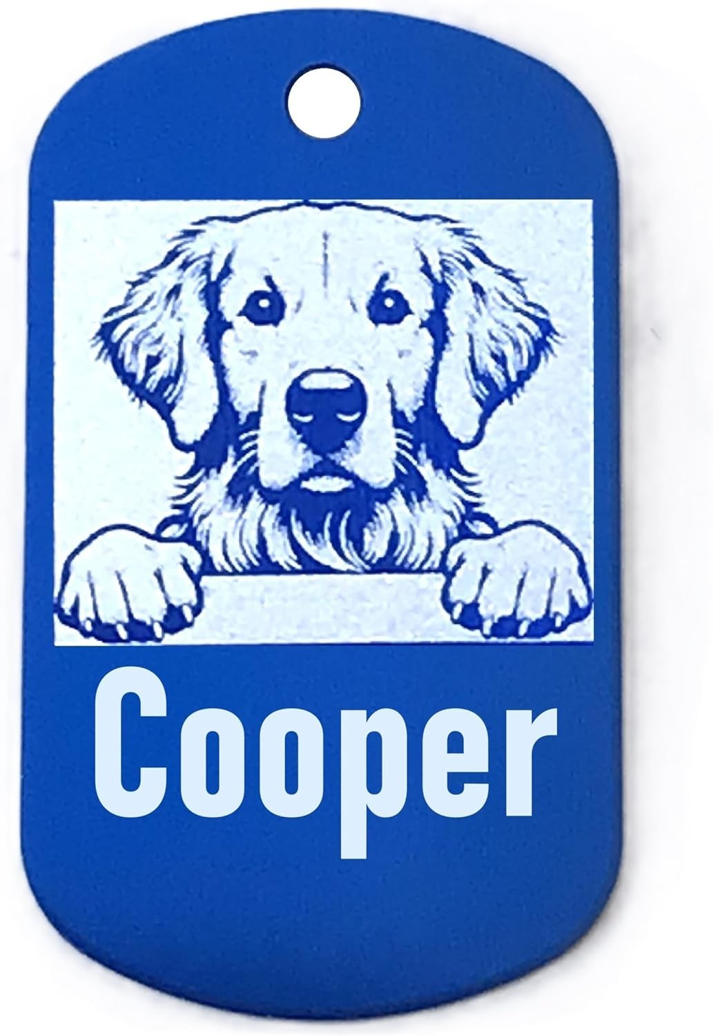 Military Style Personalized Golden Retriever Dog Name Tag -ID Tag for Pet Collar
