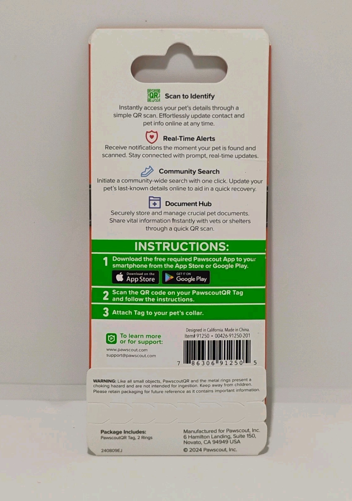 Pawscout QR The Smart Pet Tag Finder for Dogs/Cats Connects To Your Phone