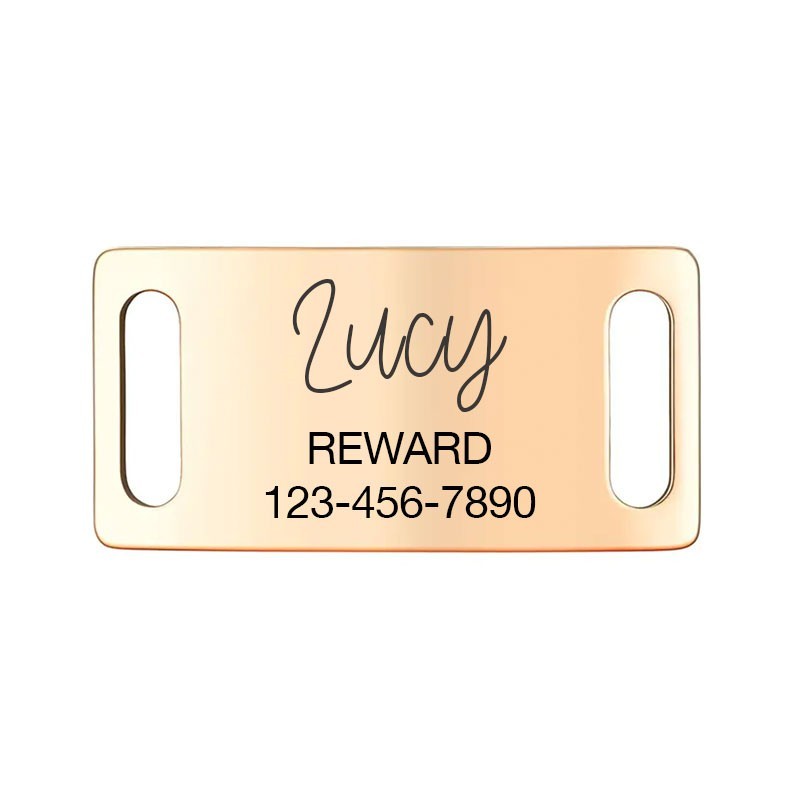 Custom Engraved Easy-On Slide On Dog Tag for Collars – Pet Tags Silent No-Jingle