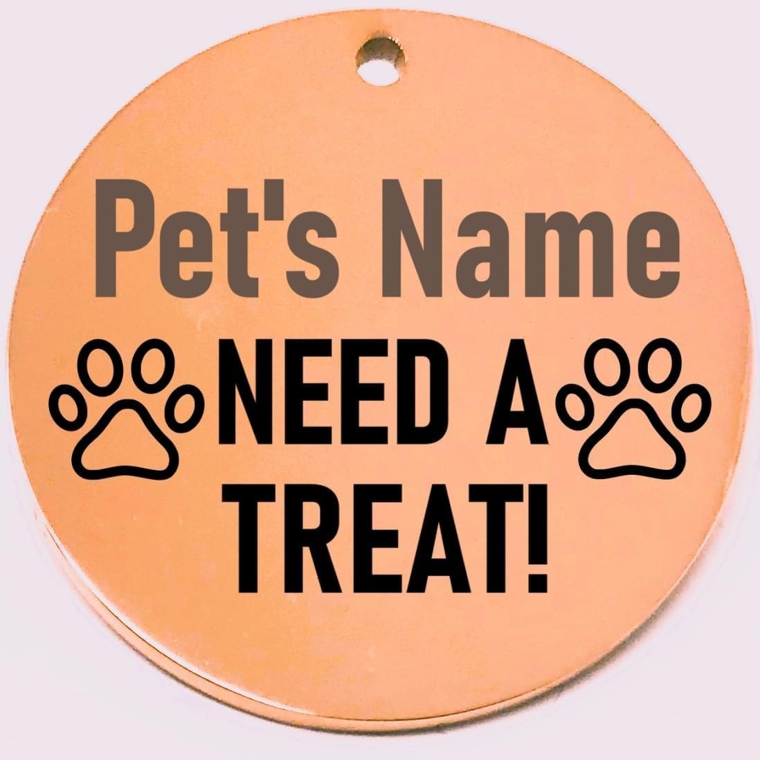 Need a Treat Custom Pet ID Tag for Dog/Cat Collar – Laser Engrave Name Tag