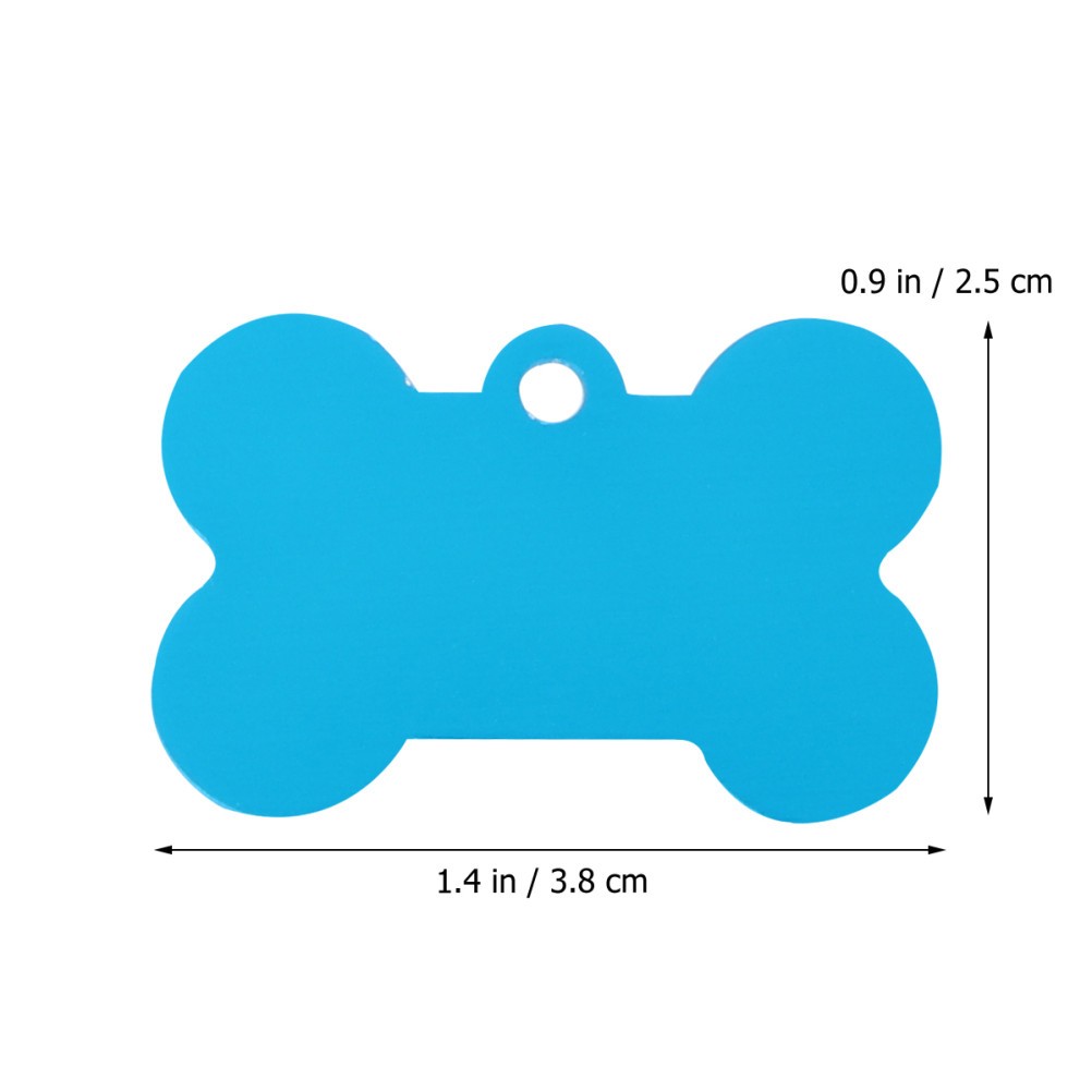 10Pcs Pet Id Tags Dog Tags Bone Design Aluminum Colors Durable Scratch Resistant