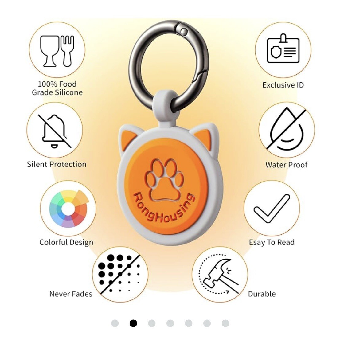QR Code Dog ID Tag, Scannable QR Code Smart Pet Tag, Scan QR Receive Real Tim…