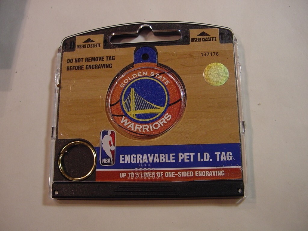 NEW – FIDO ENGRAVABLE PET I.D. TAG – NBA GOLDEN STATE WARRIORS