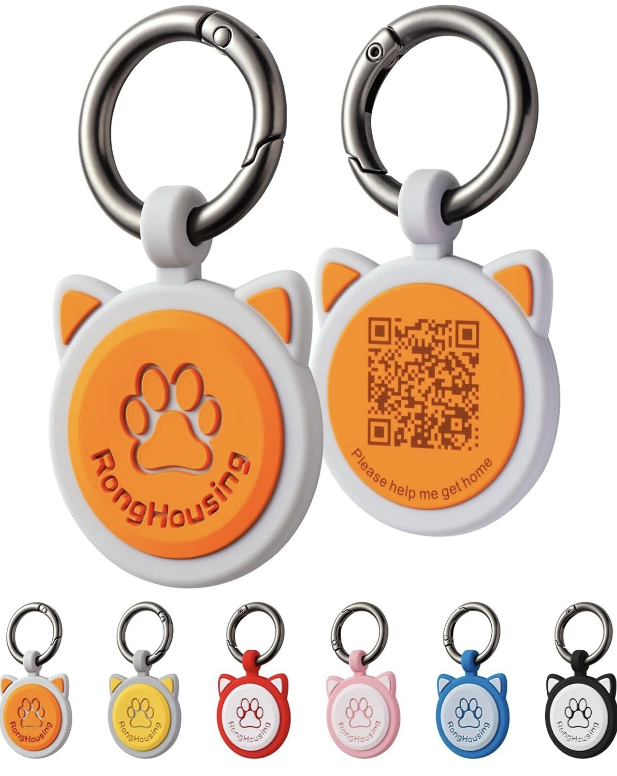 QR Code Dog ID Tag, Scannable QR Code Smart Pet Tag, Scan QR Receive Real Tim…