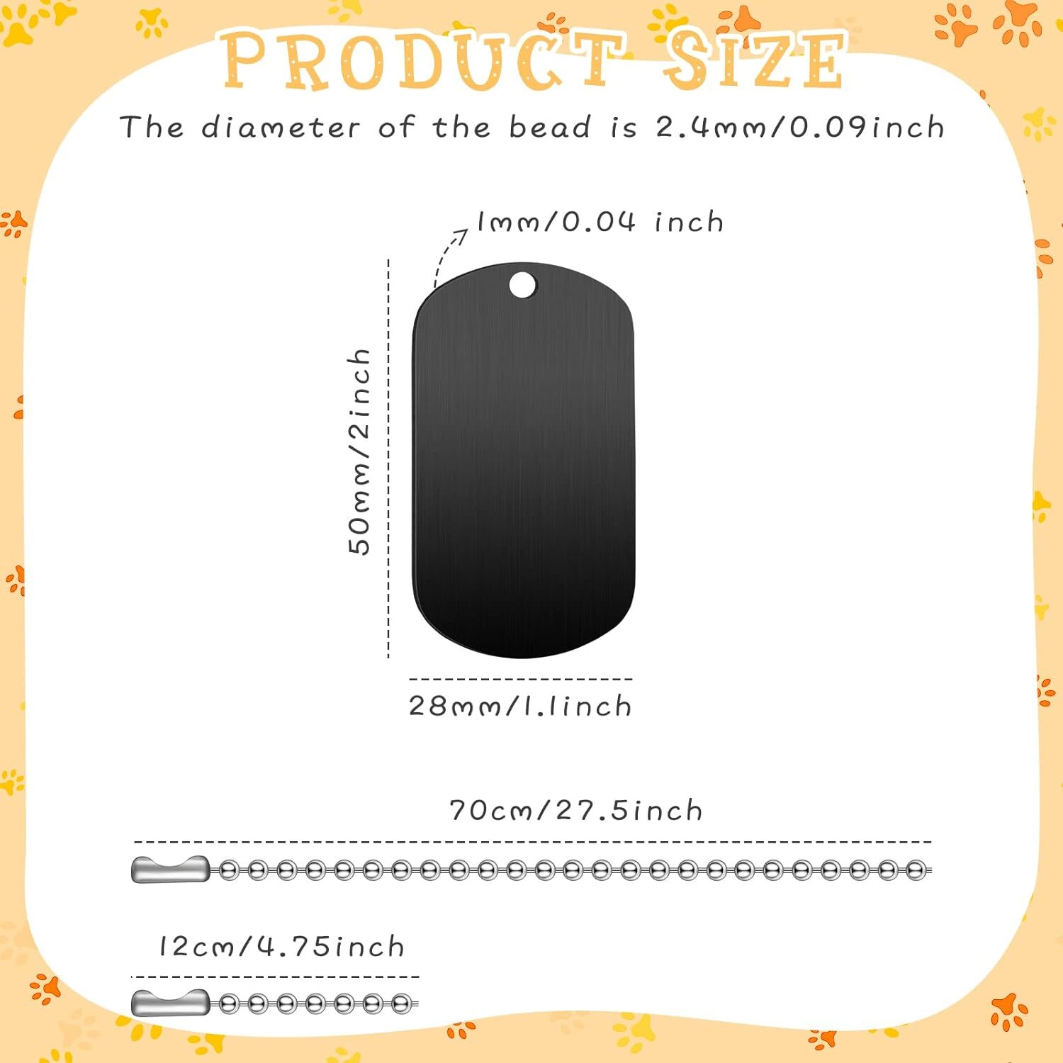 200 Pcs Military Dog Tags Set Including 100 Pcs Aluminum Blank Dog Tags 100 P…