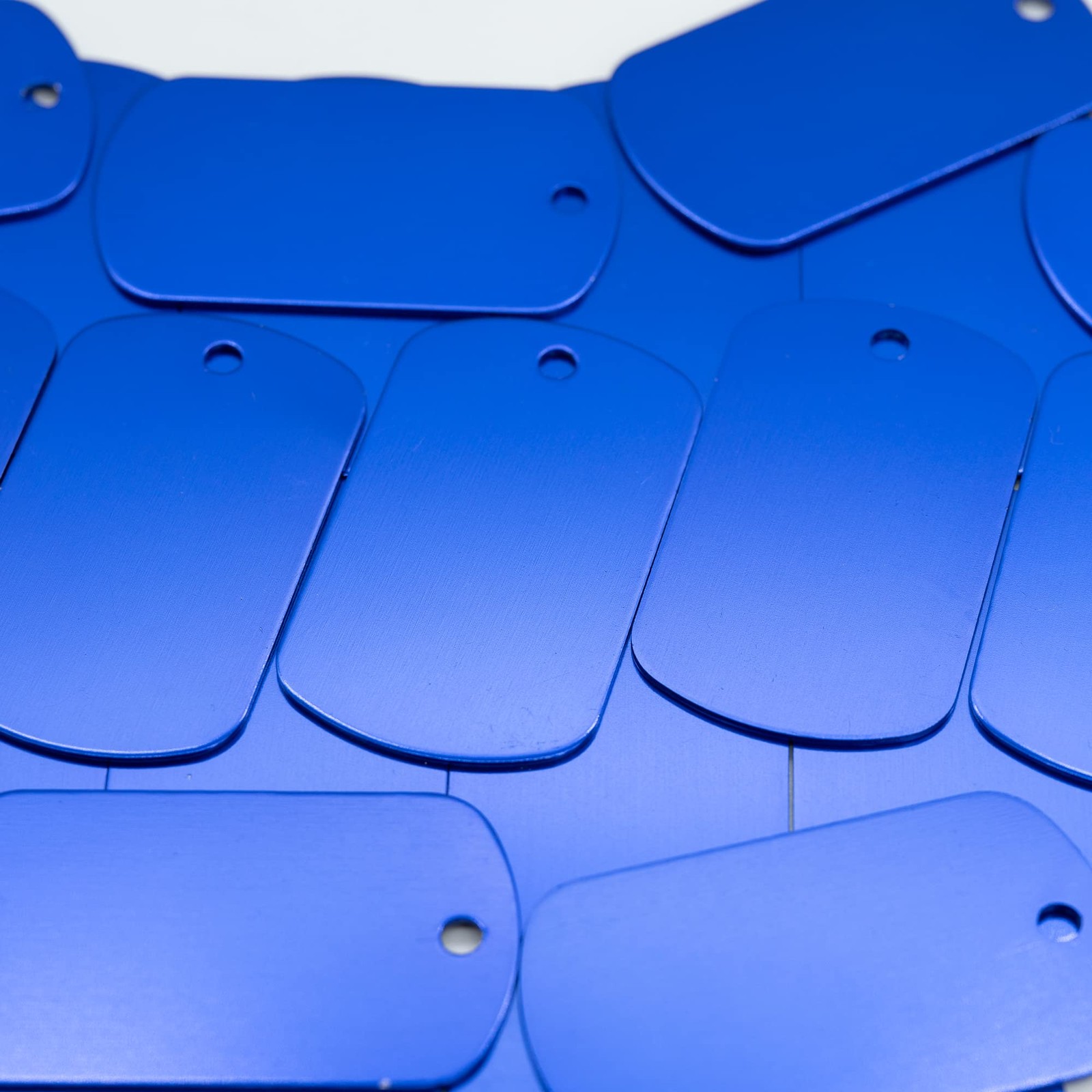 Anodized Aluminum Engraving Blank Tags Stamping Blanks 50 Pack (Blue)