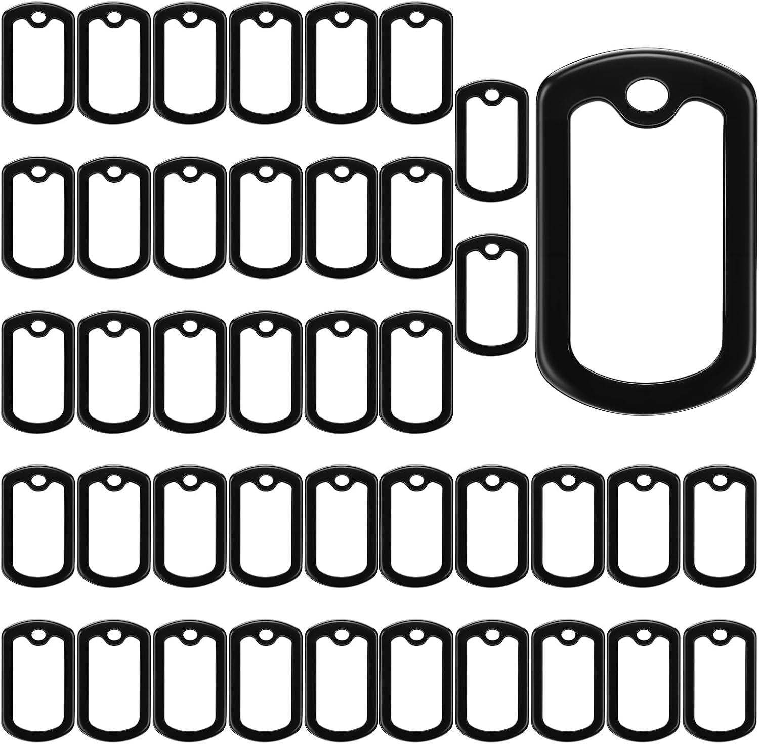 40pcs Dog Tag Silencers,Silicone Dog Silencers,Black Army Dog Tags for Authentic