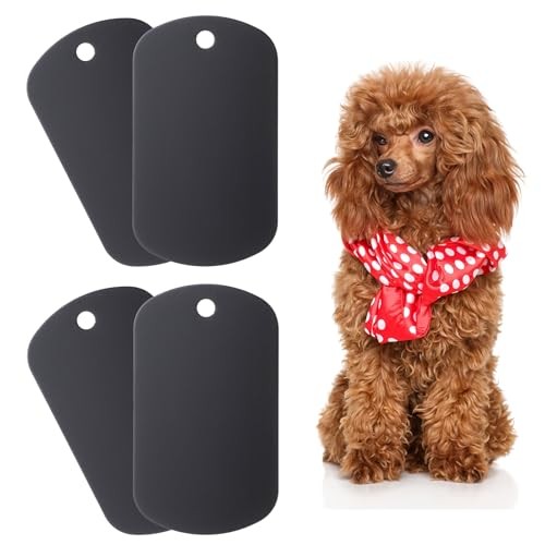 100 Pcs Military Dog Tags Set Including 100 Pcs Aluminum Blank Dog Tags