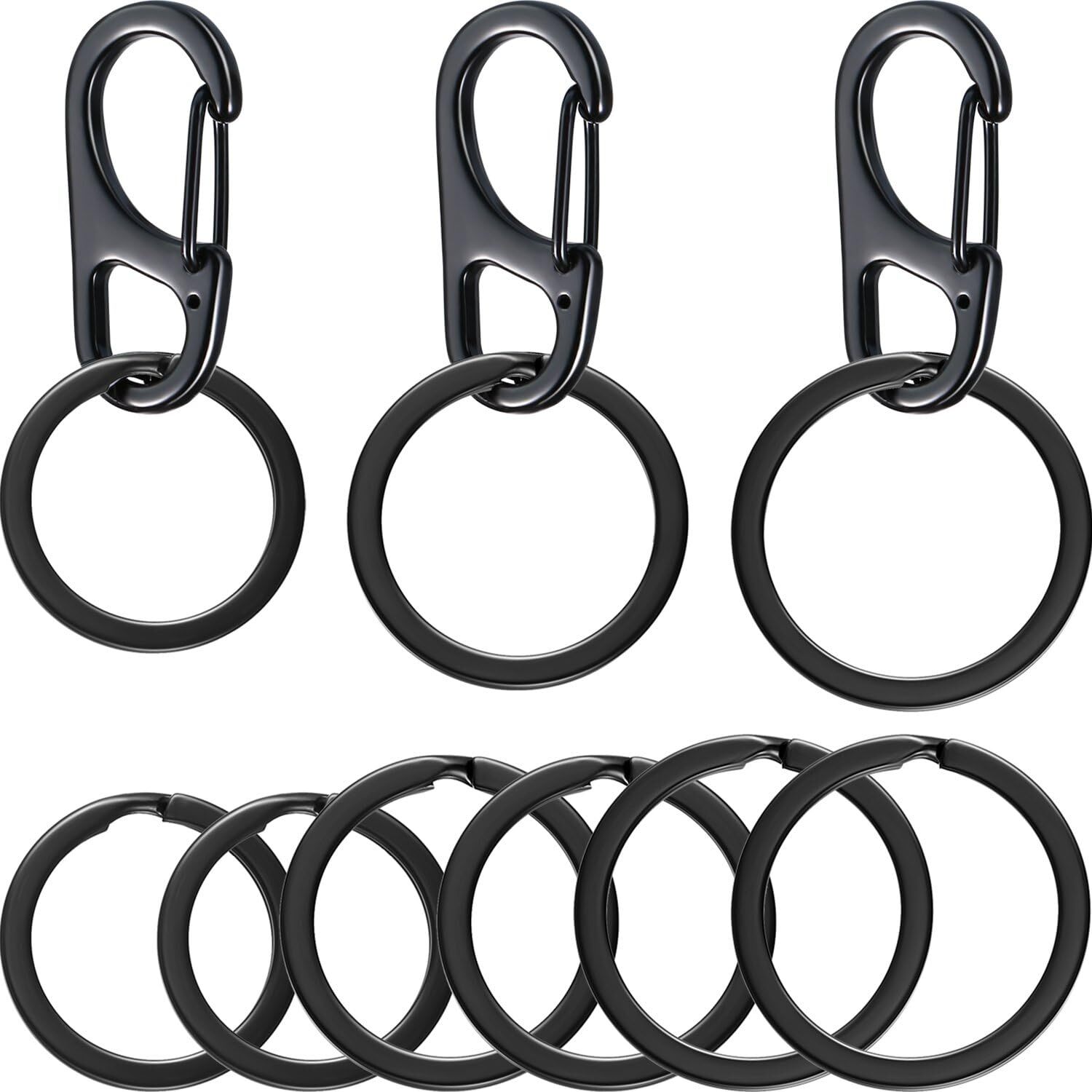 Dog Tag Clips Rings 3 Sizes 1 1 Inch Zinc Alloy Hold Tags Securely 9 Pack