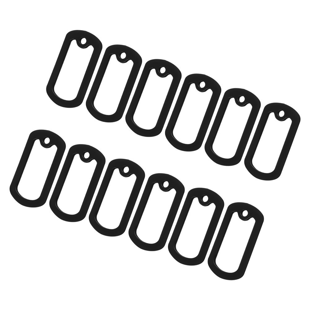 12 Pcs Dog Tag Silicone Silencers Reduce Noise Circle Protector Holder