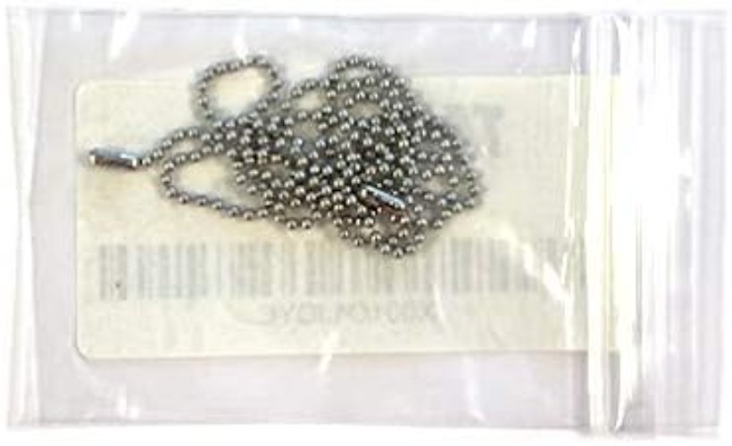 T304 Stainless Steel Military Dog Tag Chain Set with 27 Inch & 4.5 Inch Lengths