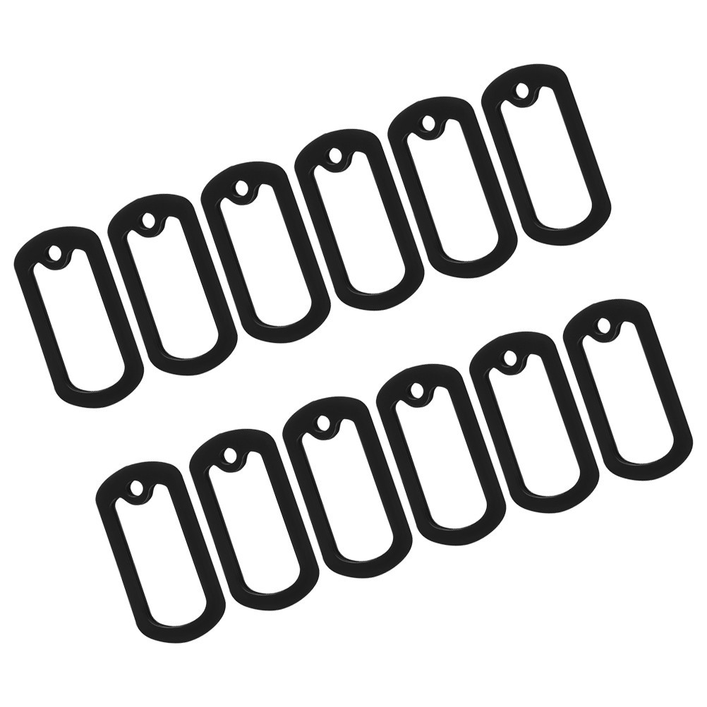 12 Pcs Dog Tag Silicone Silencers Reduce Noise Circle Protector Holder