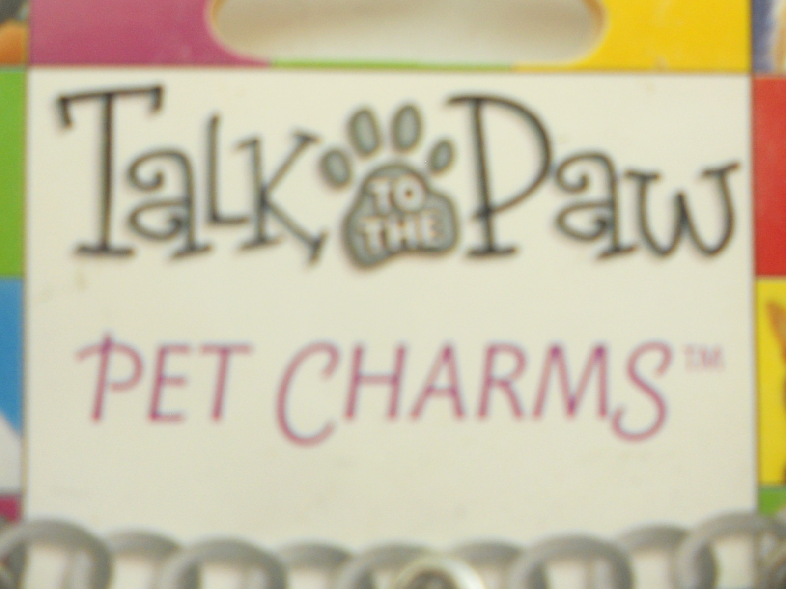 Talk to the Paw 3 Pet Charms Pampered Princess Crown Frame Silvertone Metal New