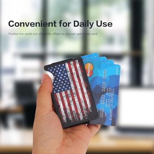 Flag Wallet for Men Minimalist Personalized Engraved Metal Wallet Slim Flag 2