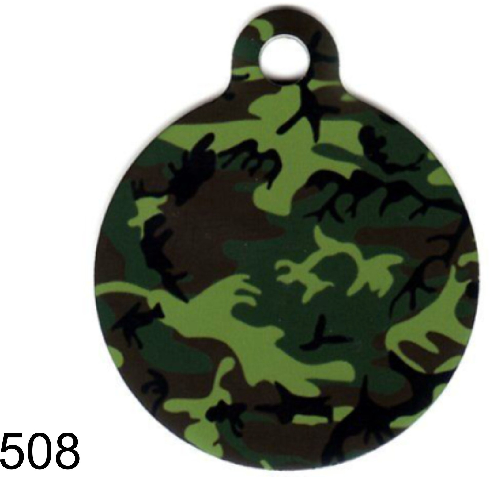 Camouflage Round Tag Military Style Deep Engraving Light Tag Unique Stylish Tags
