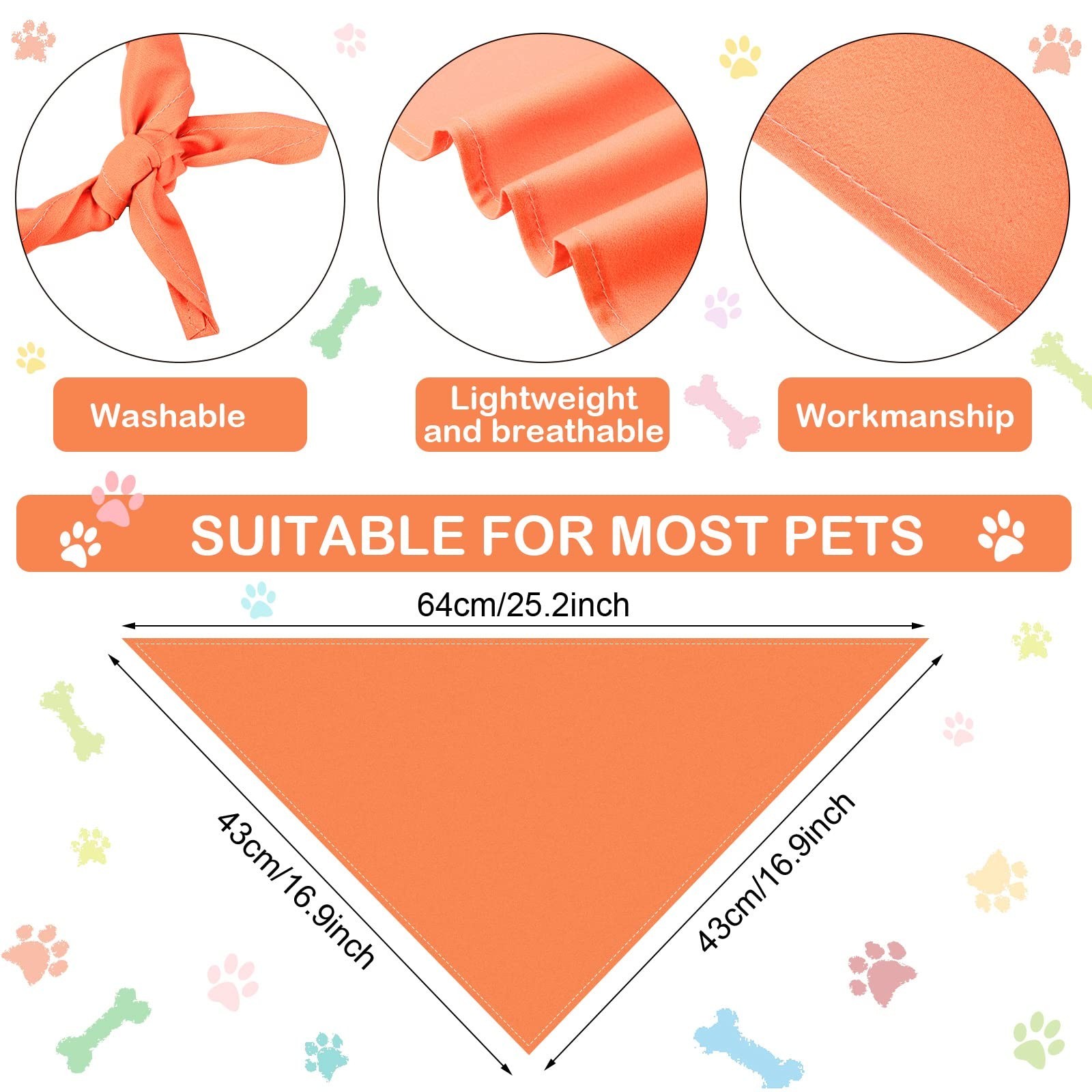 Sadnyy 60 Pcs Dog Bandanas Bulk Heat Transfer Pet Bibs Sublimation Bandana Bl…