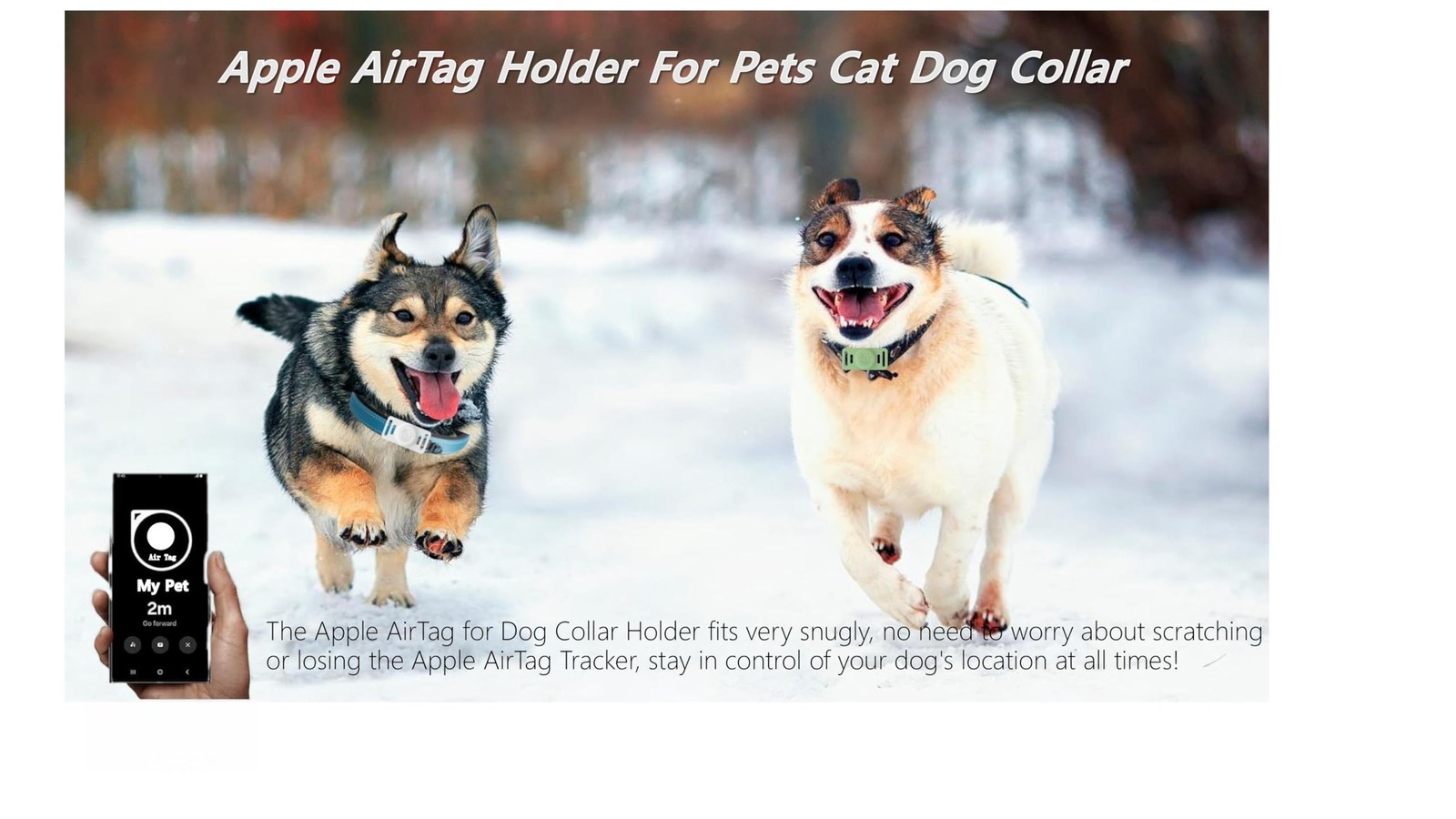 4 Pack Air Tags Dog Collar Holder,Waterproof Silicone Protective Cover for Ap…