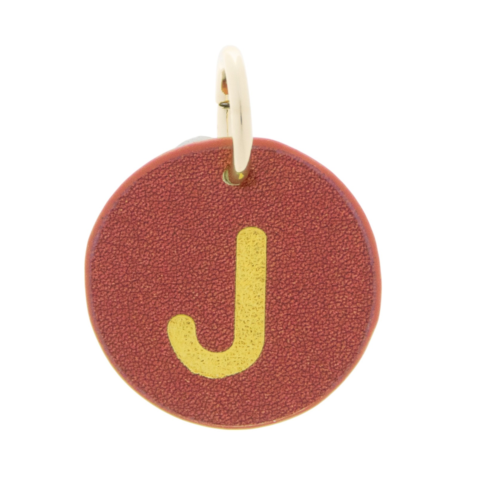 The Cuddle Collab Wear & Share Charm Faux Leather “J” Monogram in Maroon