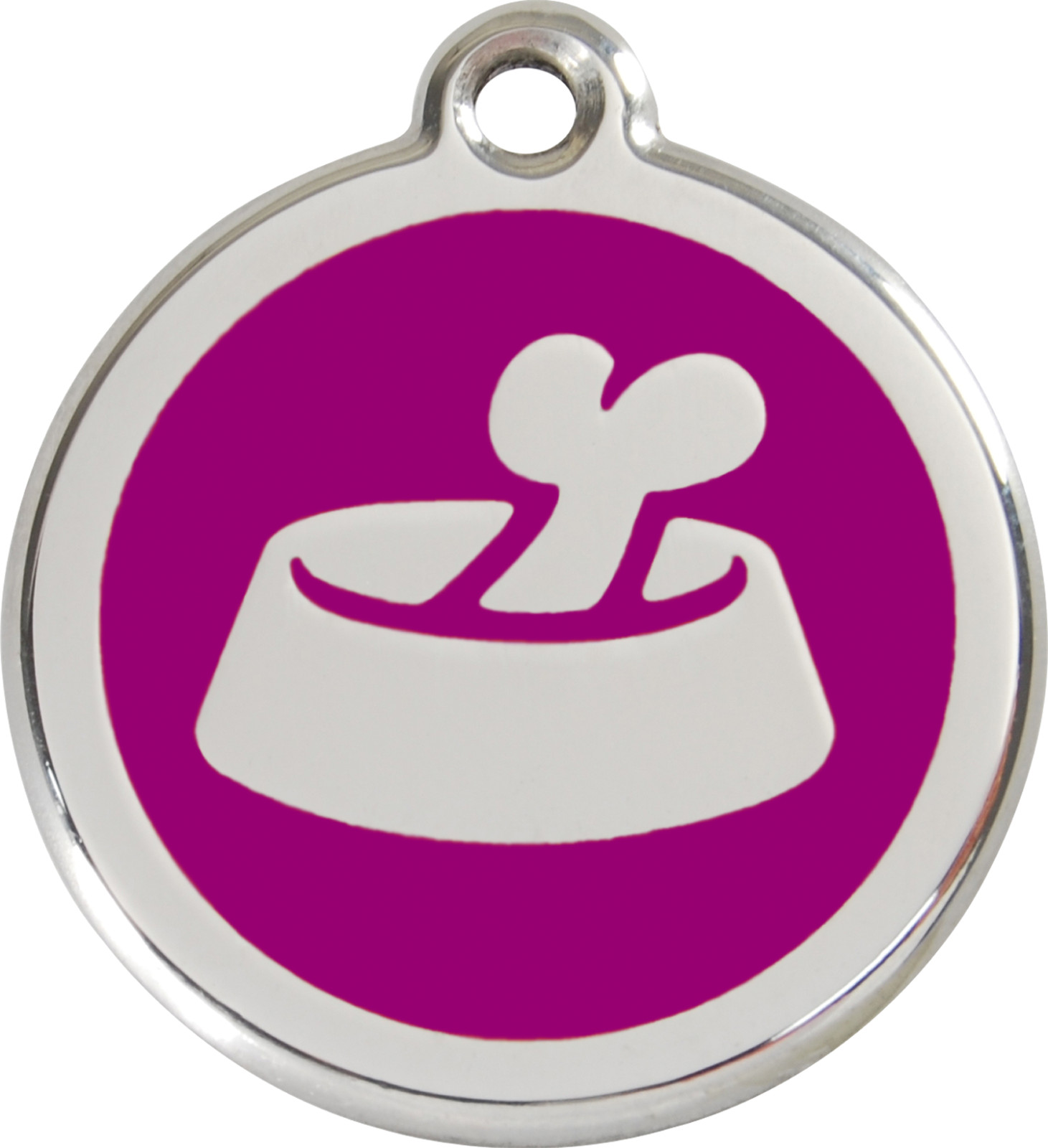 Steel Red Dingo Bowl Bone ID Dog Tag Black Purple Blue Green Yellow Red Pink