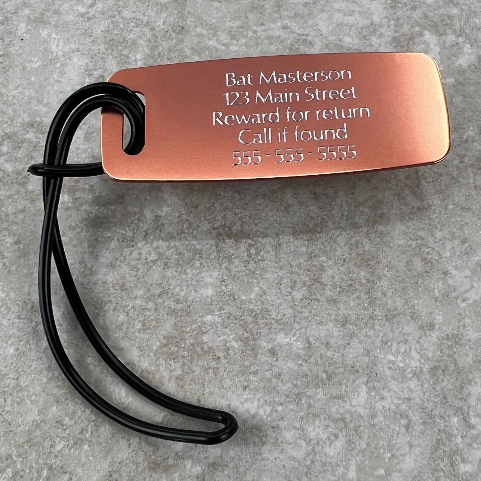 Custom Luggage Tags Baggage Tag Carry On Bag ID ENGRAVED LUGGAGE TAG ROSE GOLD