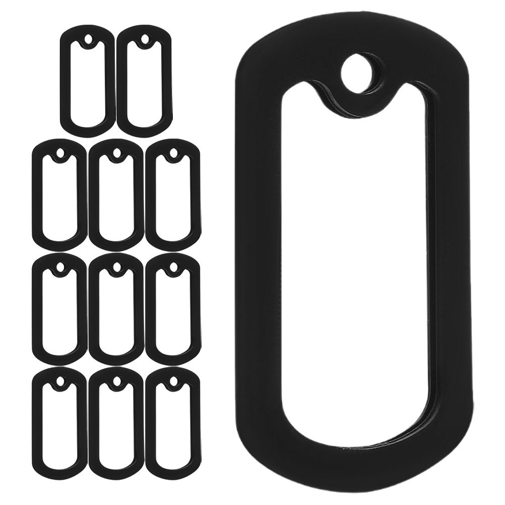 12 Pcs Dog Tag Silicone Silencers Reduce Noise Circle Protector Holder