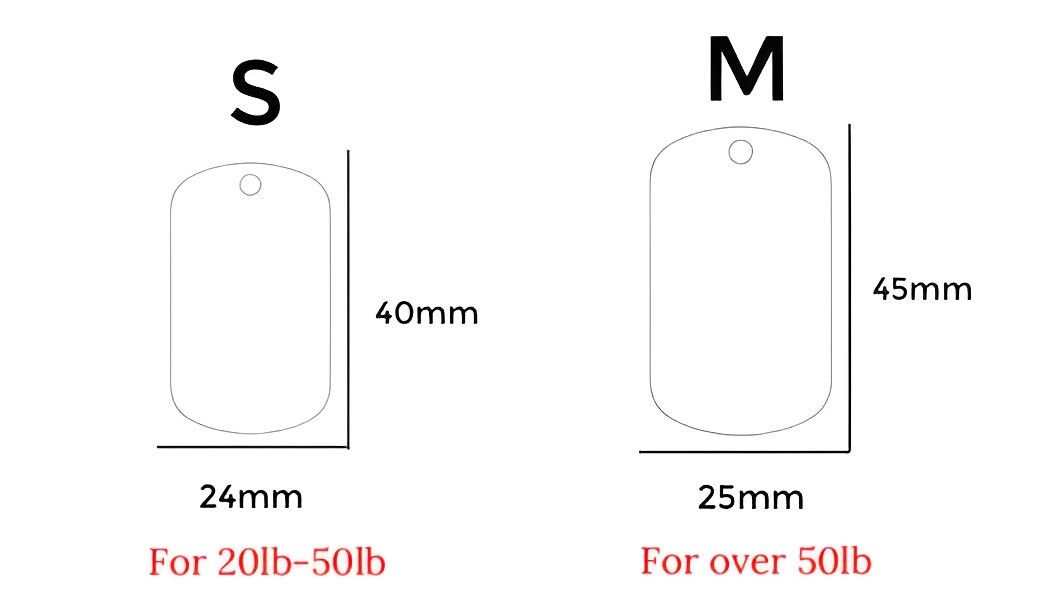 Customized Dog Tags,Rectangle Stainless Steel Pet ID Tag Dog,Anti-Loss ID Tags