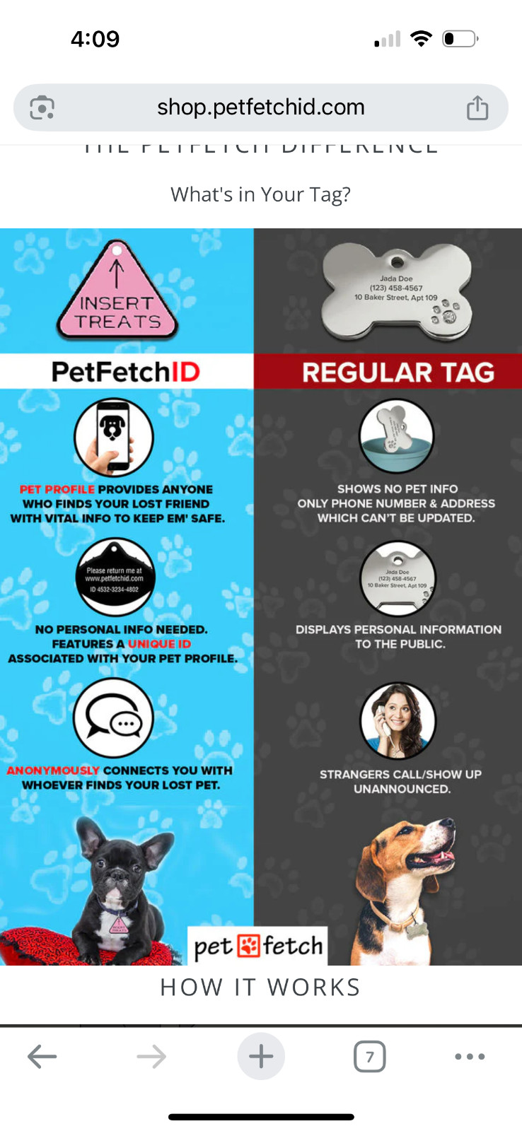 PetFetch Smart ID Pet Tag – Tennis Ball Design
