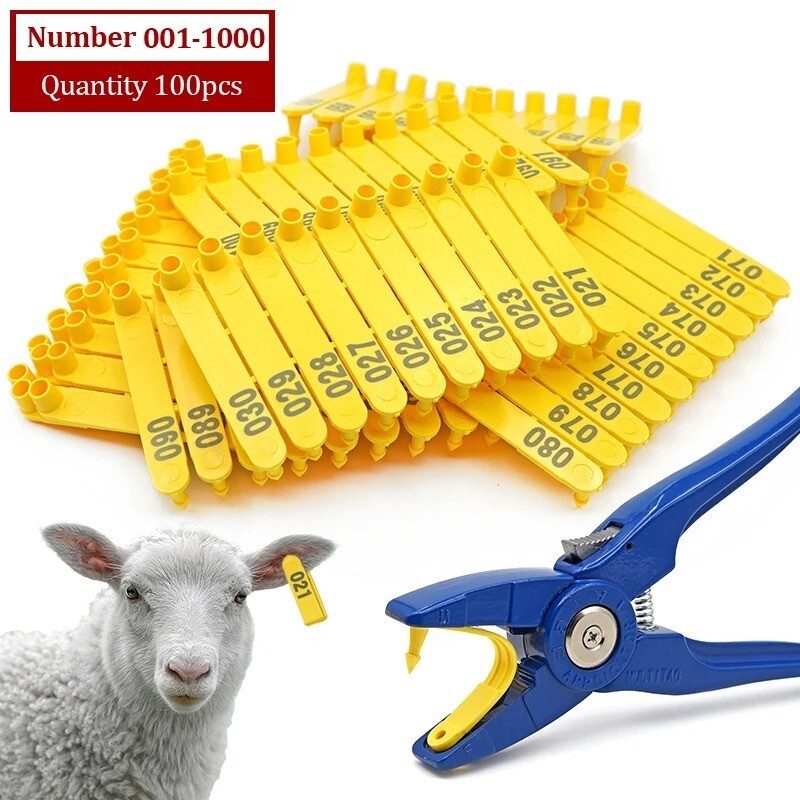 Livestock Tags No.001-1000 Ear Tags Ear Tags For Sheep Ear Tag Sheep Goat Eartag