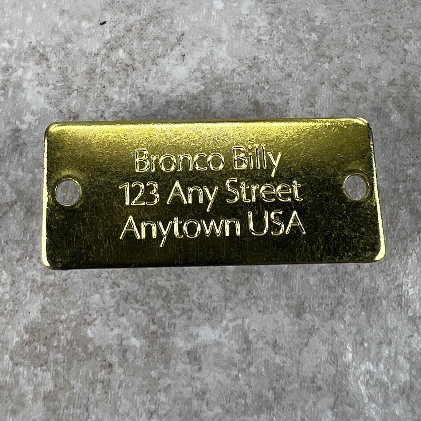 Custom Engraved Tags Personalized NAME PLATE Tags Name Plate RUSTIC BRASS SMALL