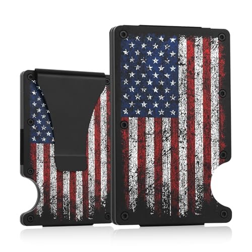 Flag Wallet for Men Minimalist Personalized Engraved Metal Wallet Slim Flag 2