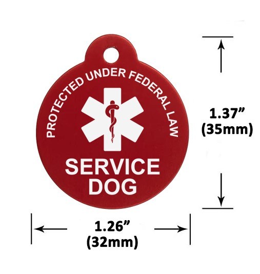 Service Dog Protected Law Custom Personalized Dog Pet tags Engraved ID Dog Tag