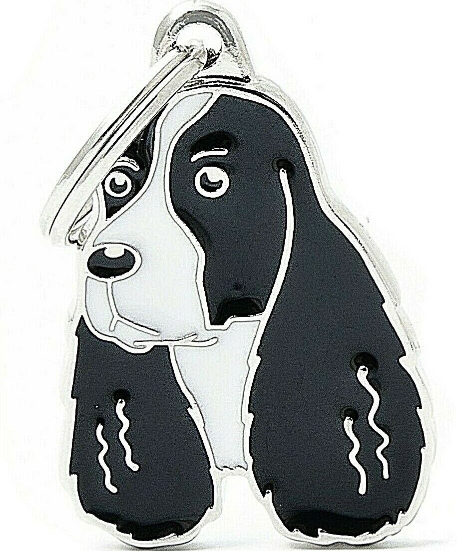 Springer Spaniel Dog ID Tag (87) – Engraved FREE – Personalised – Charm Keyring