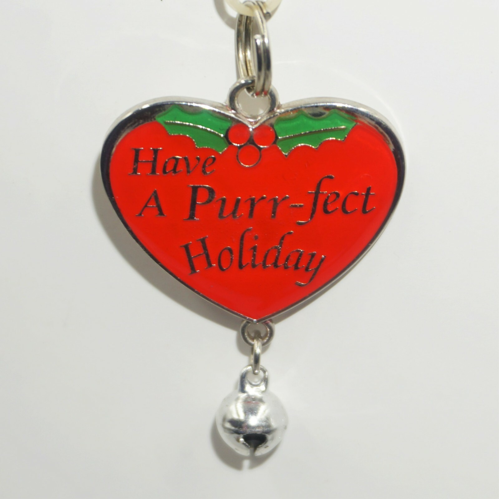 Pet Tags Charms Christmas Dog Cat Jingle Bells Pick Phrases Silver Tone NWT JB