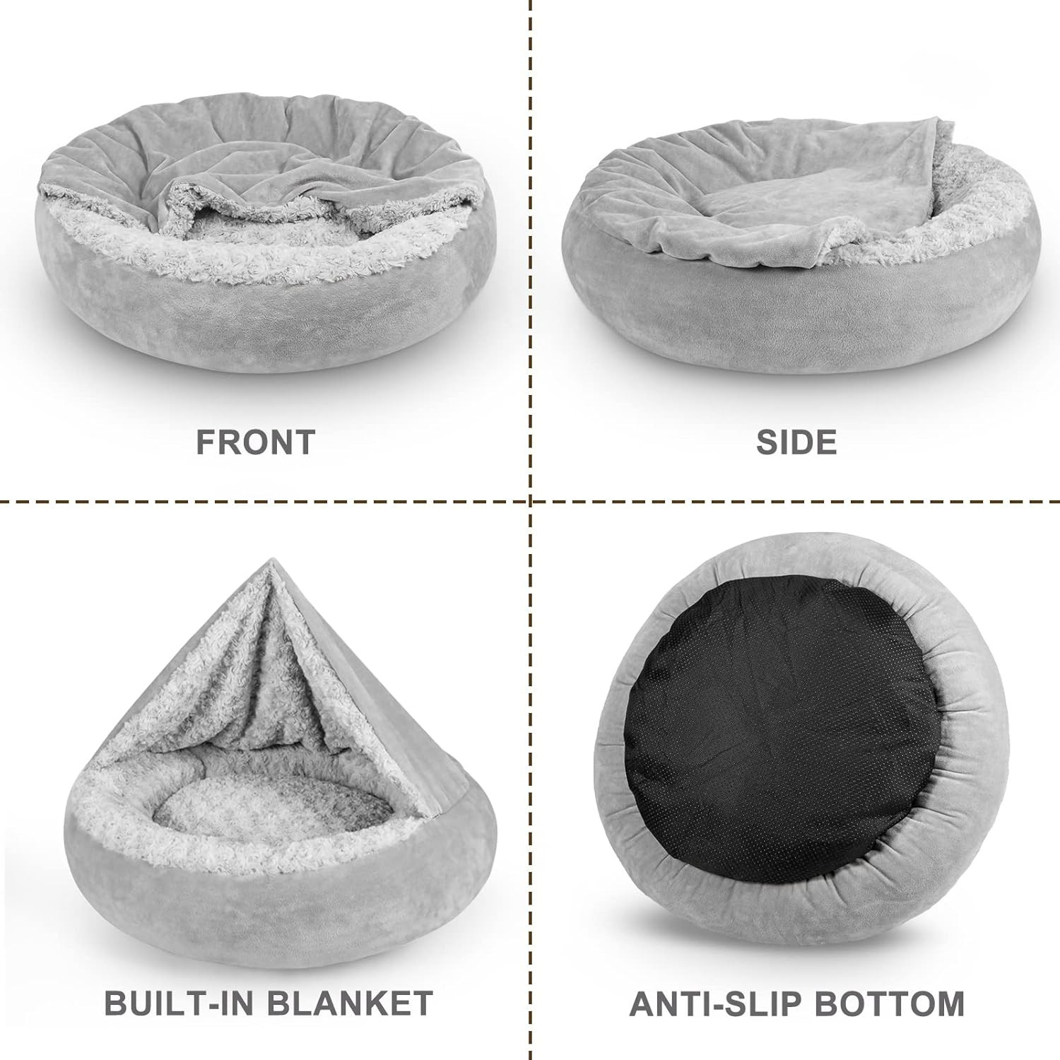 Cama the Cuddle Collab Pet Moderna Estrutura De Madeira Enchimento De Espuma P/