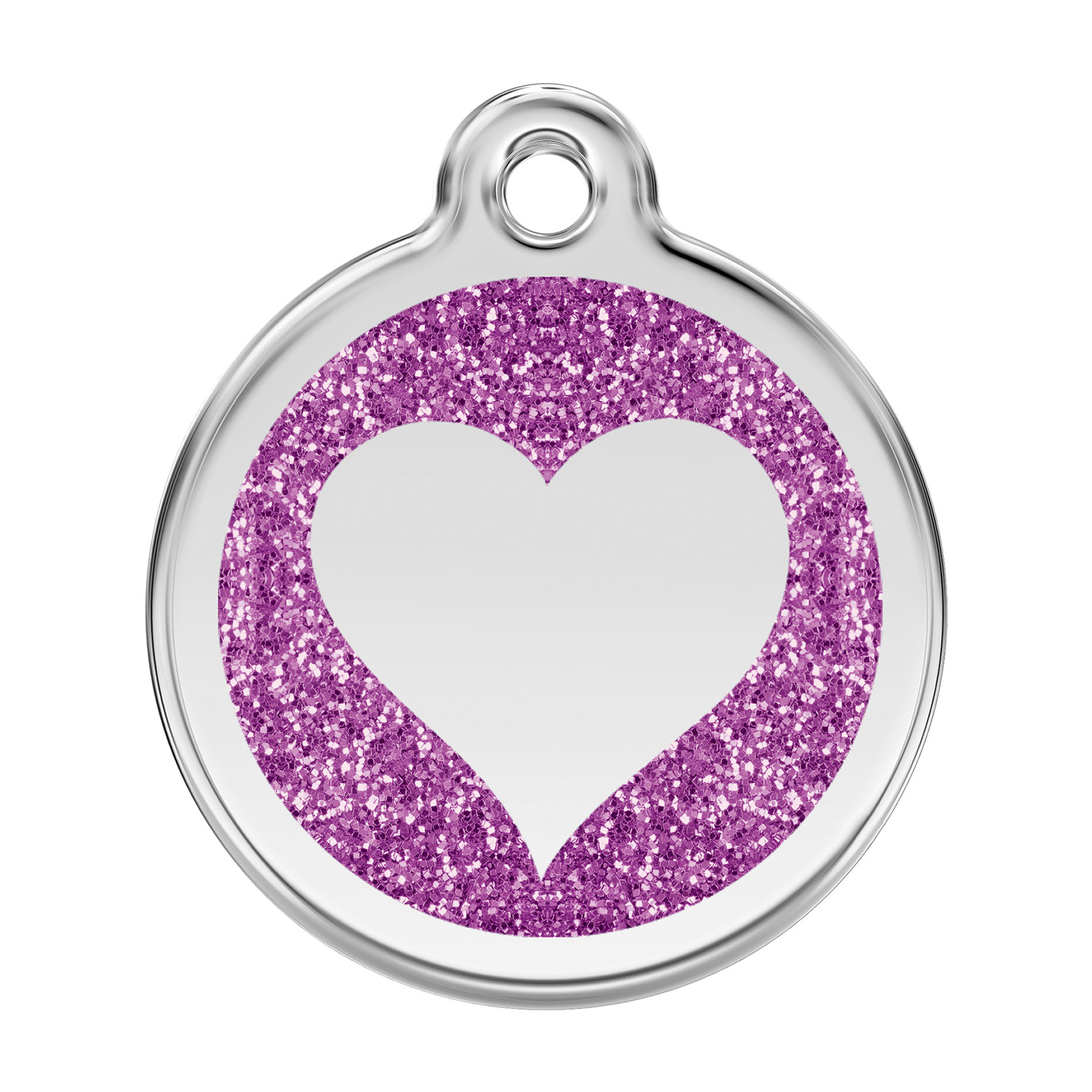 Dog Cat Pet – Red Dingo – Dog ID Tag Charm – Lifetime Guarantee – Glitter Heart