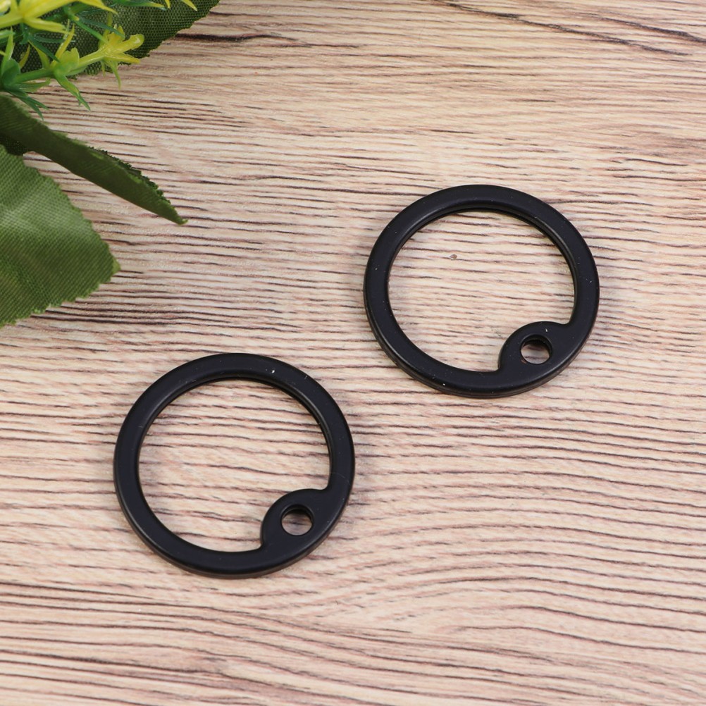 2Pcs Durable Rubber Dog Tag Silencers Black Silicone Fit for Military Dog Tags