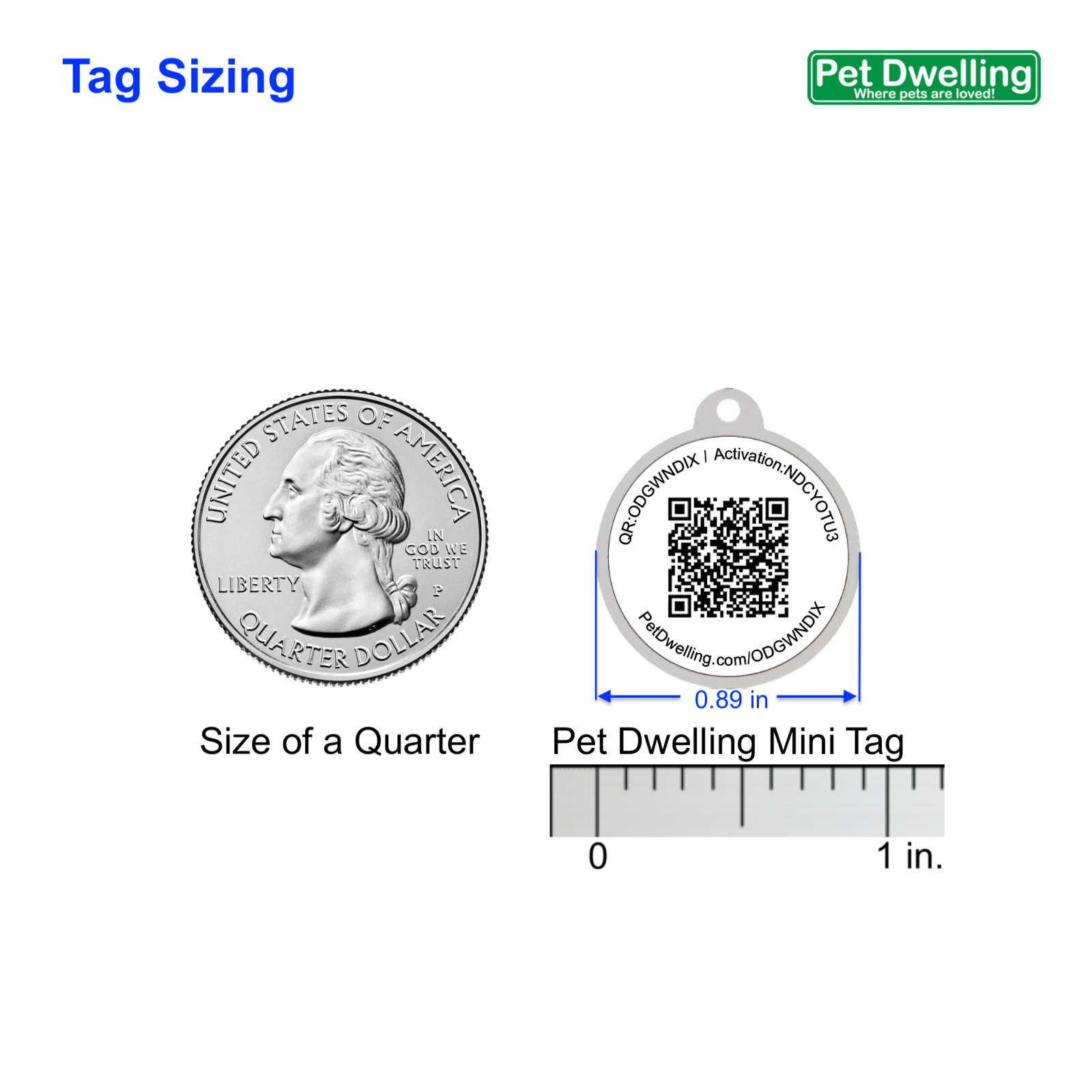 Pet Dwelling Advanced QR Pet Tag for Small Dogs & Cats: Instant Scan GPS Alerts