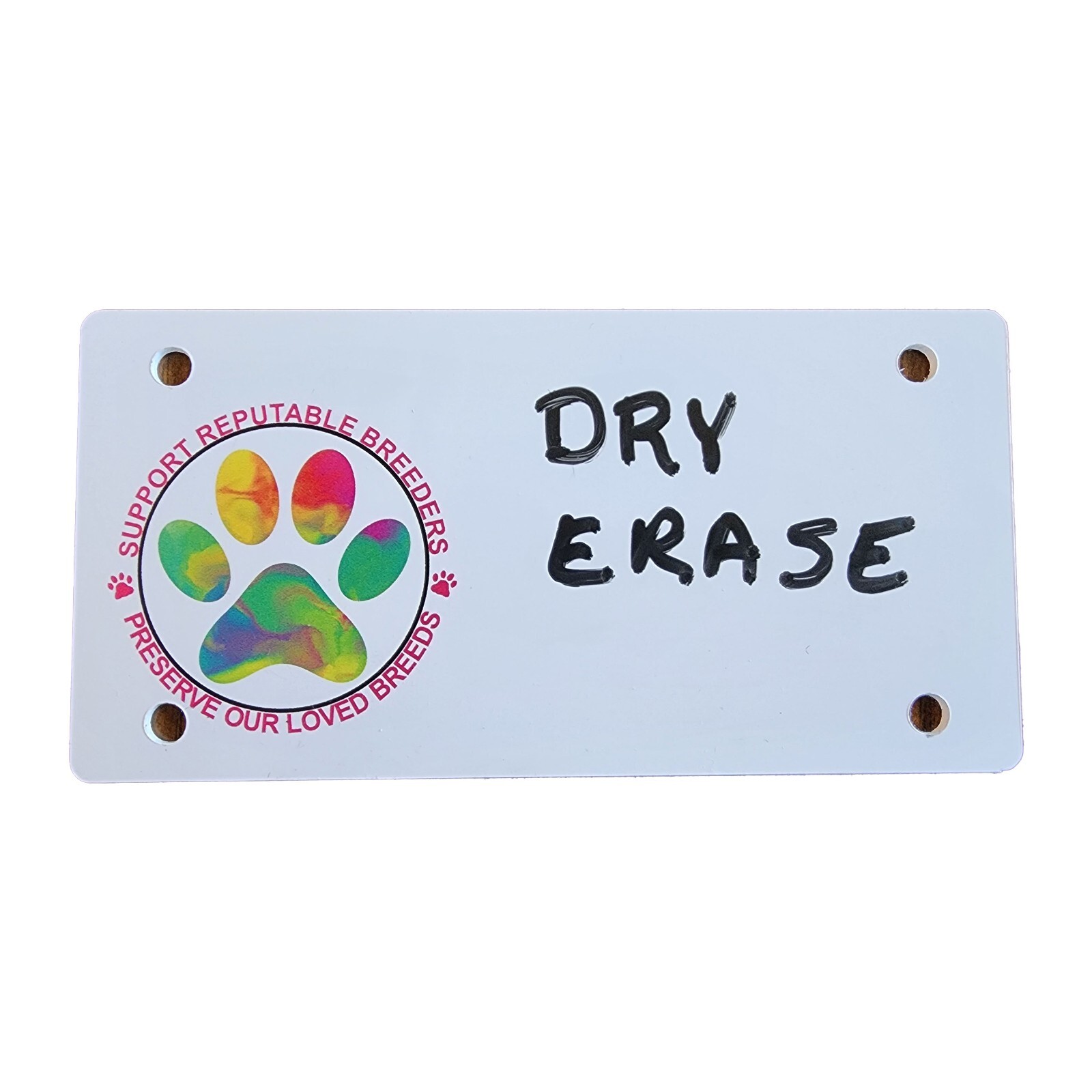 5 inch x 2.5 inch Dry Erase Crate Tag – 10 Design Choices