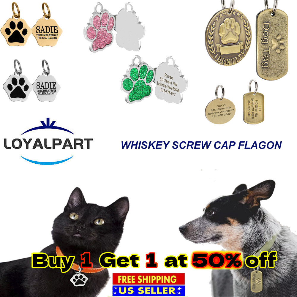 Pet ID Dog cat tag personalized engraving anti loss collar pendant double-sided