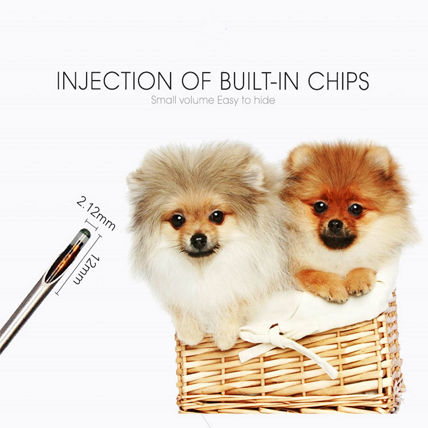 20 PCS Universal Pet Microchip 134.2kHz ISO11784/5 FDXB RFID 2.1×12 mm Tag