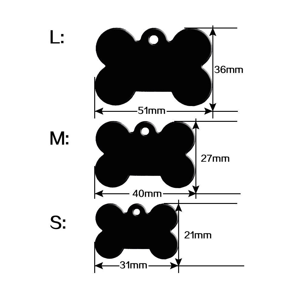 Custom Engraved Pet ID Tags for Dogs and Cats/Bone Shape and Round Shape