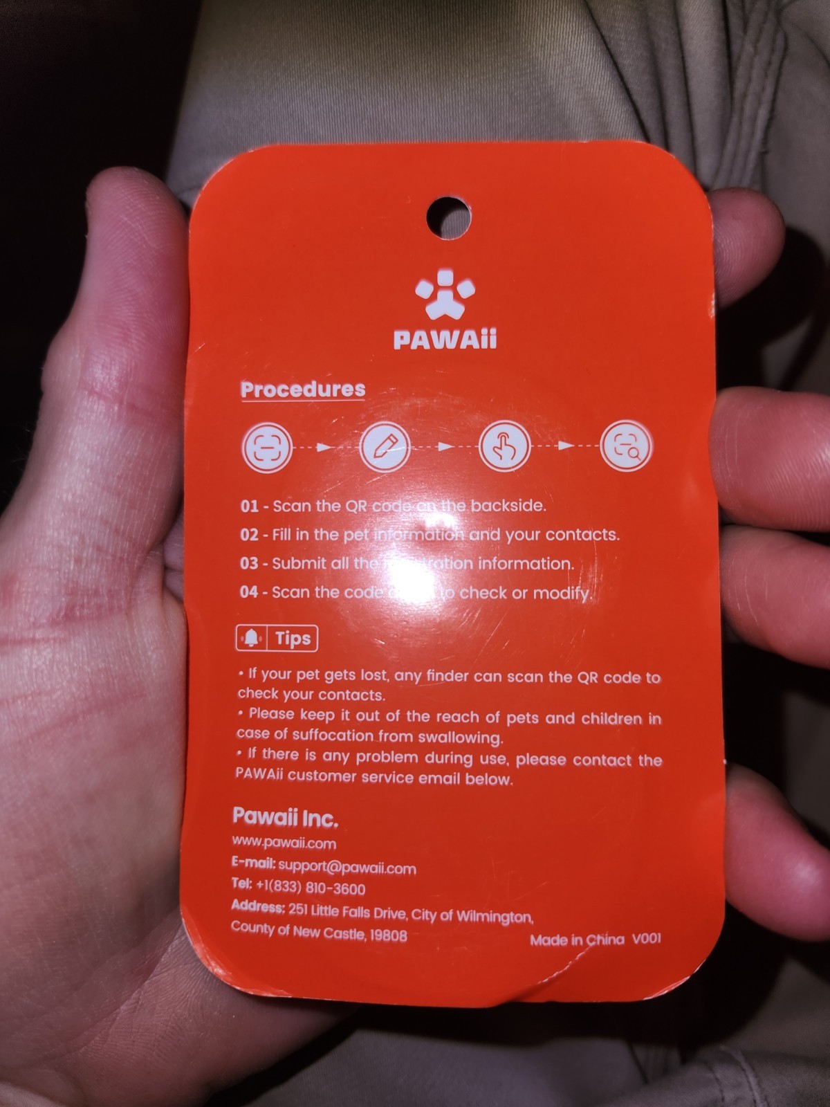 PAWAII PET DIGITAL ID TAG NEW
