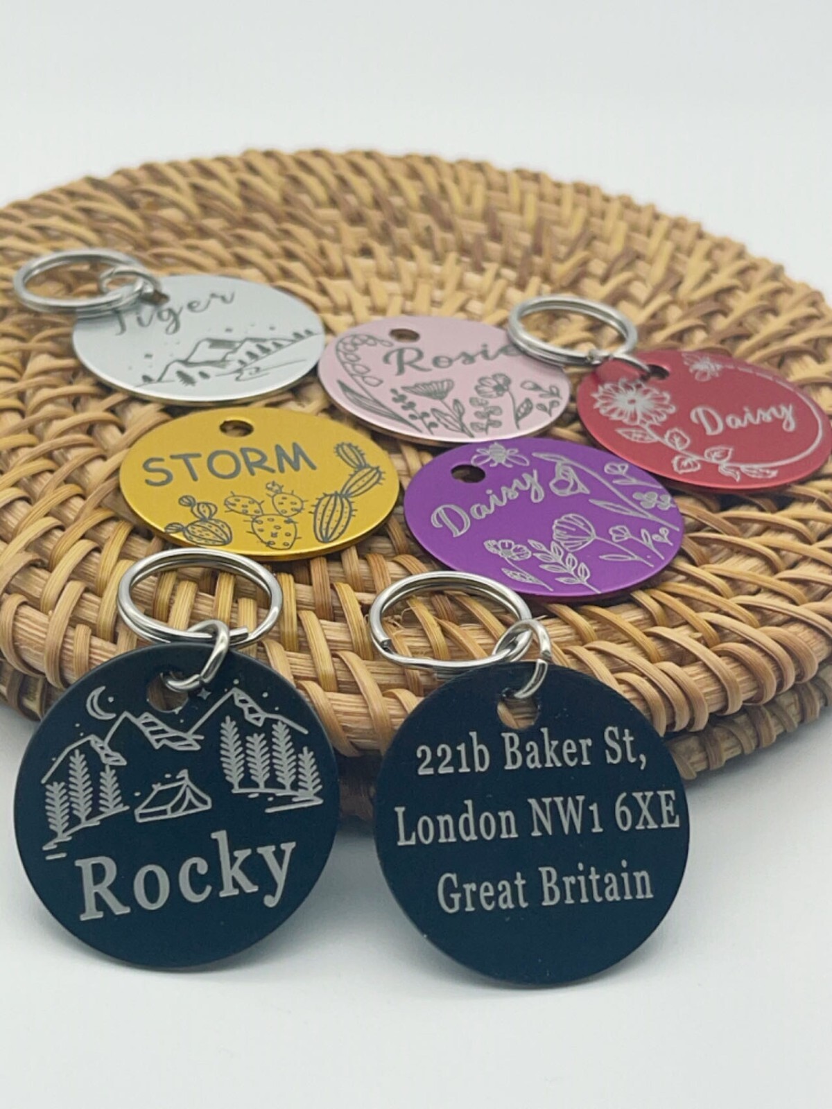 PAWPAW TAGS Dogs Cats ID Tags Personalized Pet ID Tags Customize Pet Tags