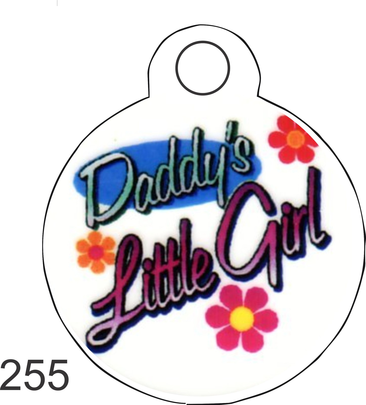 Pet Tags Personalized Pet ID tag for Dog and Cat ROUND Tags Daddy’s Little Girl
